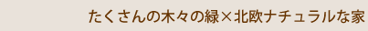 たくさんの木々の緑×北欧ナチュラルな家